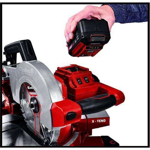 Einhell Cordless 18V Mitre Saw + 2x 3Ah Batteries + charger with code - buyaparcelstore