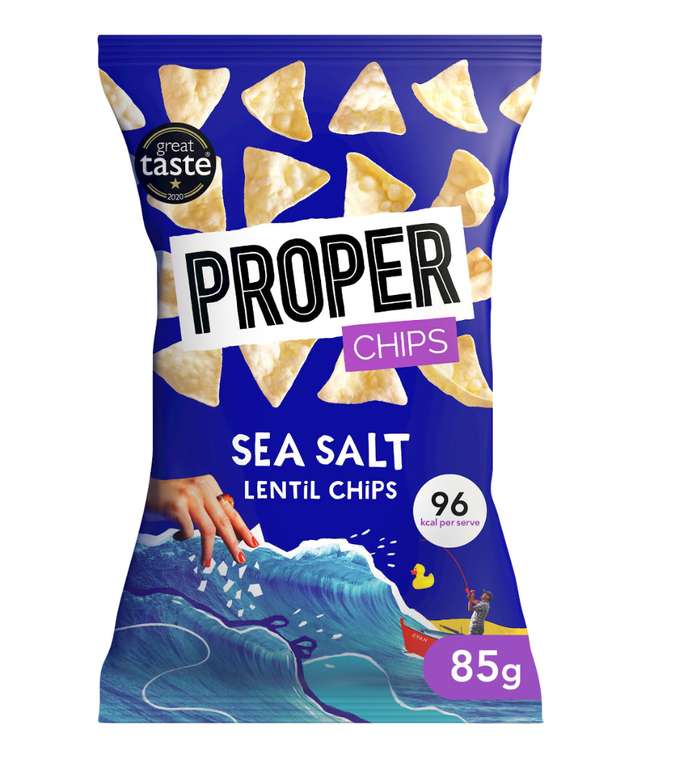 Proper Chips Lentils sea salt in store Hammersmith