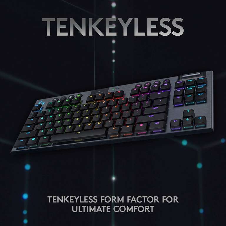 Logitech G915 LIGHTSPEED TKL Tenkeyless Wireless Mechanical Gaming Keyboard
