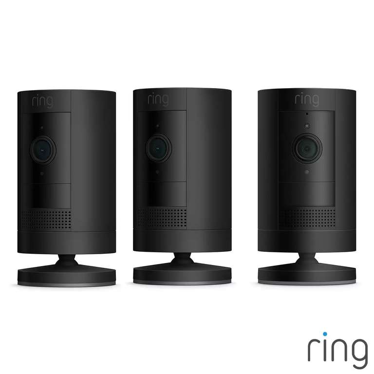 Ring Battery Stick Up Cam Triple Pack - Black or White