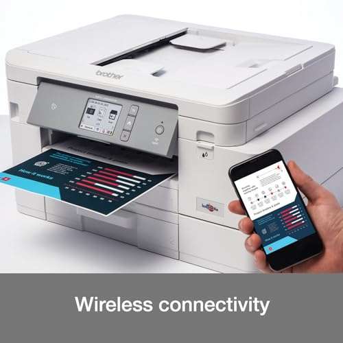 Brother MFC-J4540DW Wireless Colour Inkjet Printer | 4-in-1 (Print/Copy/Scan/Fax) | High Paper Capacity | A4 | Photos | Ink Included