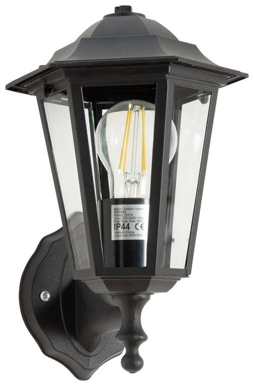 Black Outdoor Lantern Now £10 with Free Click and collect From Argos
