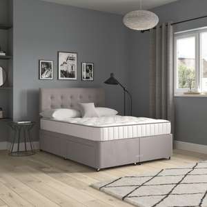 Sleep and Snooze Grey 4 Drawer Divan Base Bed Frame (headboard not included) for £172.40 delivered using code @ Sleep and Snooze