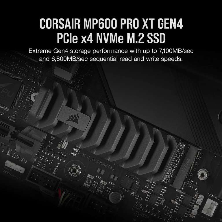 Corsair MP600 PRO XT 2TB M.2 PCIe NVMe with Heatsink SSD - 6,800 MB/s