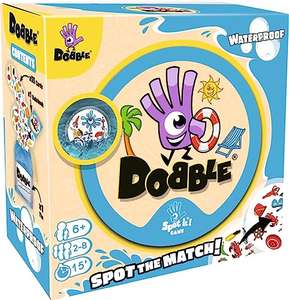 Asmodee | Dobble Waterproof | Card Game | Ages 6+ | 2-8 Players | 15 Minutes Playing Time (Dobble Marvel Emoji now £8.50)