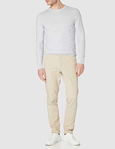 Jack \u0026 Jones Men's Jjimarco Jjdave Sa White Pepper Trouser - Size 30W 32L  only - £6.48 @ Amazon - hotukdeals