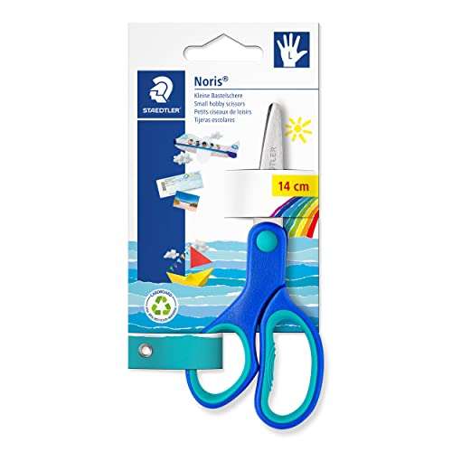 STAEDTLER 965 14LNBK Noris Scissors for Children - Left-Handed, 14 cm (Pack of 1)