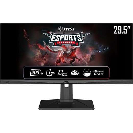 MSI Optix MAG301RF 29.5" 200Hz 1ms IPS Gaming Monitor with NVidia G-Sync + Submit a review and claim a £50 Steam wallet code - £193 @ AO