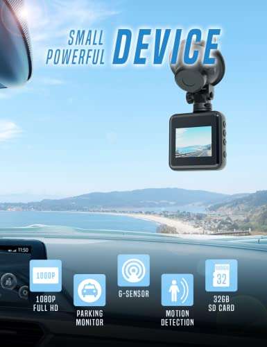 IIWEY Dash Cam Front 1080P Mini Size with 32GB SD Card £29.59 Dispatches from Amazon Sold by IIWEY GLOBAL