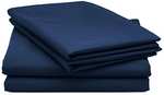 AmazonBasics Microfibre Duvet Set, Navy Blue, 200cm x 200cm / 50cm x 80cm x2 £8.96 @ Amazon