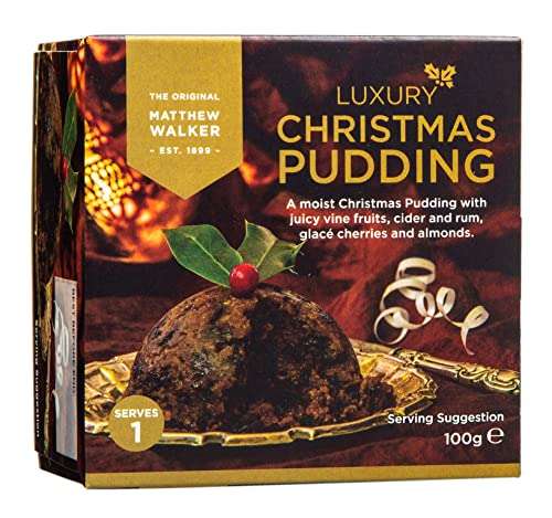 Matthew Walker Catering Luxury Christmas Pudding, 100g (Pack of 36), £2.29 @ Amazon (Temp OOS)