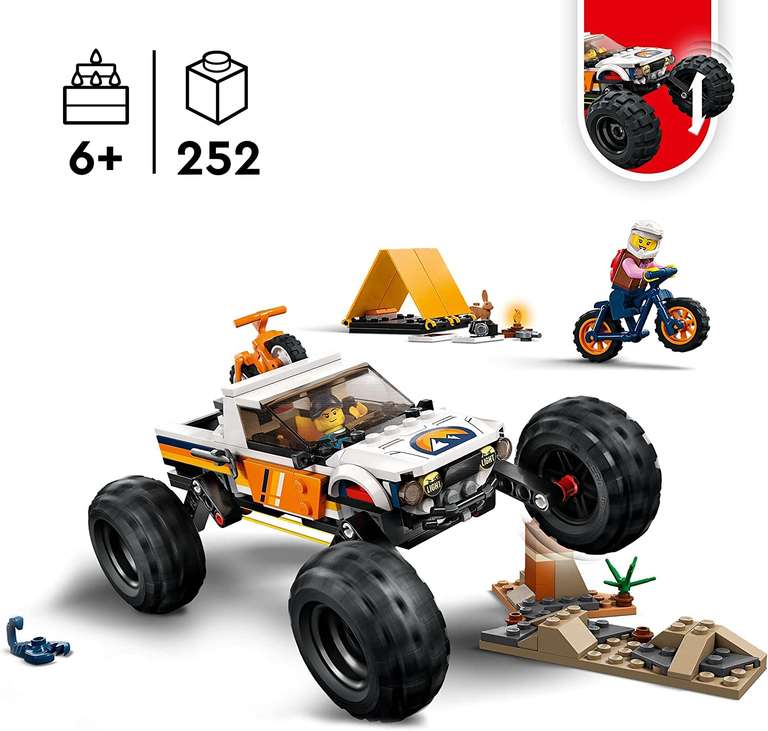 LEGO 60387 City 4x4 Off-Roader Adventures Camping Set - £15 With Voucher @ Amazon