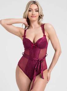 Lovehoney Moonlight Wine Crotchless Plunge Body - Free Delivery W/Code