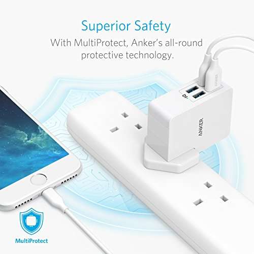 Anker USB Plug 5.4A/27W 4-Port Interchangeable UK and EU Travel Charger £15.99 @ Amazon / Anker