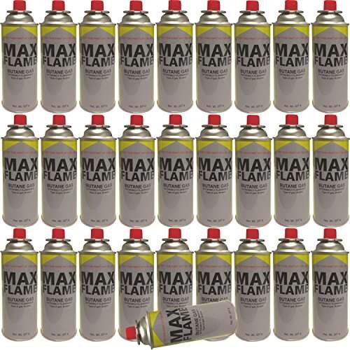 28 PC X MAX Flame Butane Gas Bottle CANISTERS Sold and Dispatched by Shop In & Out