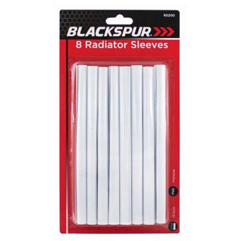 8x 15.6cm White Radiator Pipe Covers Blackspur Sleeves Shrouds Snap Around Pipes @ Simple-wares