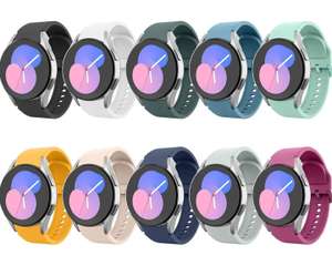 10 x 20mm Strap For Samsung Galaxy Watch 6/5/4 40 mm 44 mm/Watch 6 Classic 43 mm 47 mm/Watch 5 Pro 45 mm Sold by KnoWhite FBA