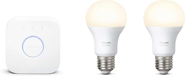 Philips Hue Starter Kit LED Smart E27 2 x White Bulbs 9.5 W - Refurbished - £43.99 with code @ iforce_marketzone / eBay (UK Mainland)