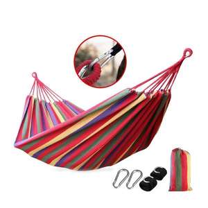 Colourful Striped Hammock Red & Multi £2.99 delivered with code @ The Jewellery Channel