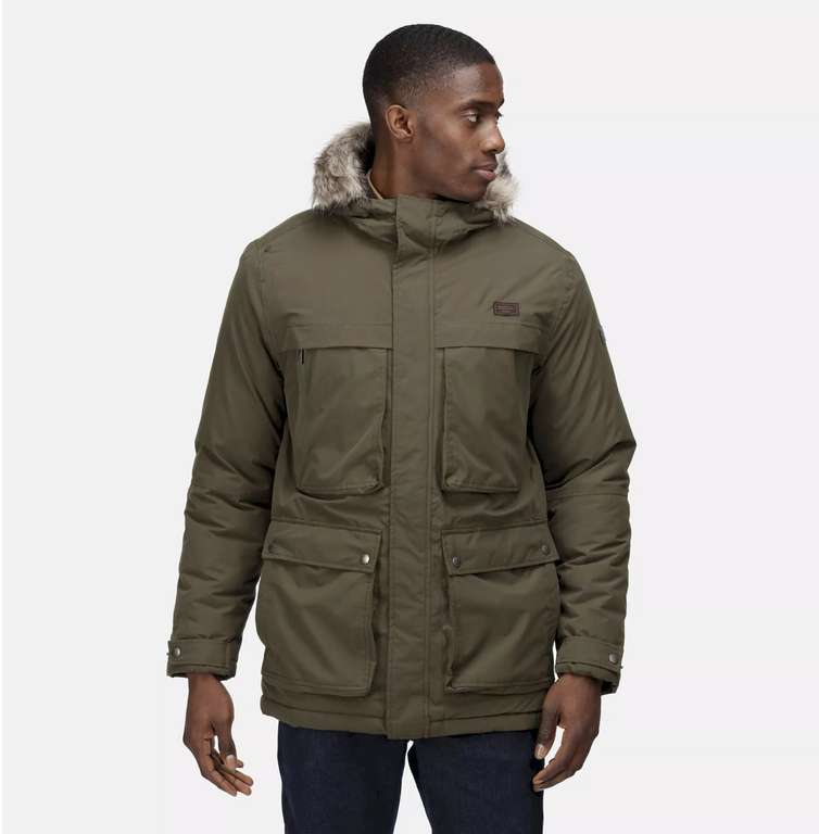 Men's Volter Waterproof Insulated Parka Heated Jacket - Dark Khaki and Navy and Most Sizes - £43.95 free Click & Collect @ Regatta