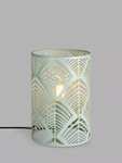 John Lewis ANYDAY Pattern Table Lamp (Matt Black / Dusty Green)