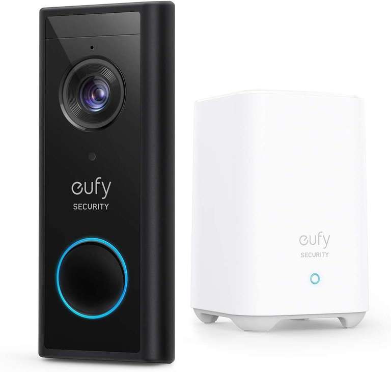 Refurbished Eufy Wireless Smart Video Doorbell 2K HD WDR Security Camera No Monthly Fee 16GB w/code sold by Anker Refurbished