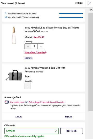 L'Eau d'Issey Pivoine EDT Intense 100ml + Free Weekend Bag at