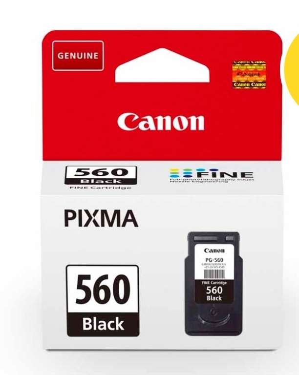 Canon PG-560 Black Ink Cartridge now £7 + Free Collection @ Wilko