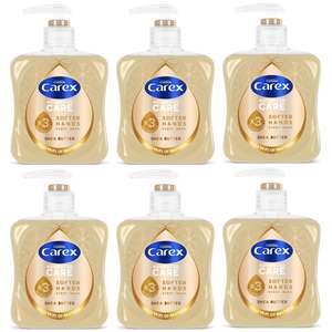 Carex Advanced Care Shea Butter Antibacterial Hand Wash Pack of 6, Hand Soap with 3X moisturisers* (£4.80 - £5.70 with S&S)