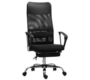 Vinsetto High Back Mesh Ergonomic Height Adjustable Swivel Office Chair with Footrest in Black for £74.99 delivered @ Office Outlet