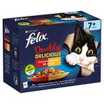 Felix As Good As It Looks Doubly Delicious 7+ Senior Meat in Jelly, 12 pack - £5 / Possibly £3.25 with first purchase S&S voucher @ Amazon