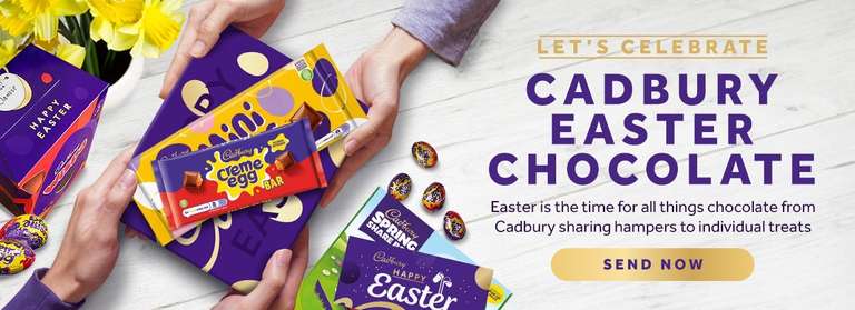 £2.50 bonus Topcashback with Cadbury Gifts Direct Free Easter egg
