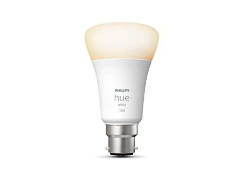 Philips Hue White Single Smart Bulb LED [B22 Bayonet Cap] - 1100 Lumens (75W equivalent) (Invited Accounts)