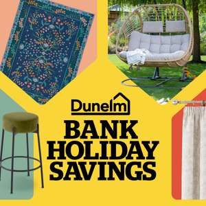 Dunelm Bank Holiday Sale - Reductions Across Selected Garden Furniture / Outdoor Living / Homeware + Free Click & Collect
