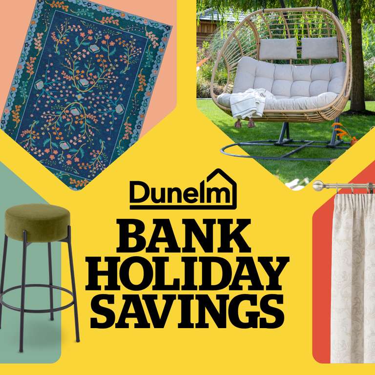 Dunelm Bank Holiday Sale - Reductions Across Selected Garden Furniture / Outdoor Living / Homeware + Free Click & Collect