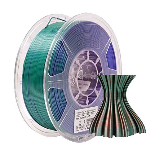 eSUN Silk Tri-Colors PLA Filament 1.75mm, Coextruded 3D Printer Filament PLA £22.94 @ Dispatches from Amazon Sold by eSUN Official Store
