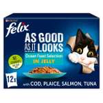 Felix As Good As It Looks Cat Food Ocean Feasts In Jelly 12x100g £5 / £1.50 cashback shopmium app.