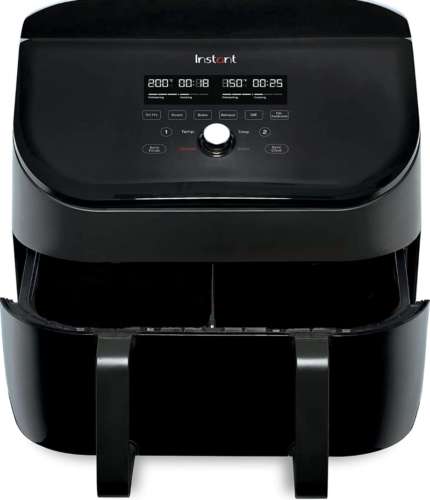 Instant Vortex Plus Dual Air Fryer with ClearCook, 8-in-1, 8-Quart 