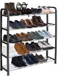 KEPLIN 5 Tier Shoe Rack - Shoe Storage Organiser, Quick Assembly No Tools Required - £11.99 @ Omnia-Essentials via Amazon