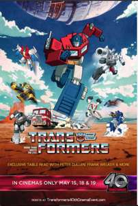 Transformers 40th Anniversary Wednesday 15th May/Saturday 18th May/Sunday 19th May For My Odeon Members / Free to Join