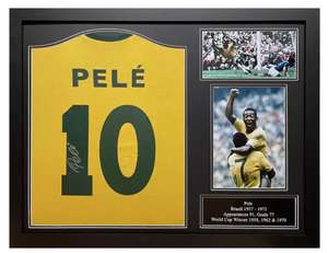 Pele Signed Brazil 1970 Football Shirt