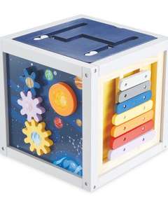 Wooden Space Activity Cube £19.99 + £2.95 delivery @ Aldi (online)