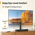 Perlegear ‎Universal Swivel TV Stand ( 24" to 60" TV / upto 40kg / height adjustable / tempered glass base ) w / voucher @ JICH EU / FBA