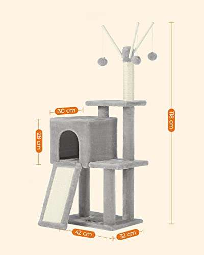 Feandrea Cat Tree House Tower - Sold by Songmics Home UK