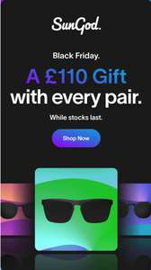 Black Friday promotion - free gift worth £110 with any Sunglasses or Goggles purchase from £70