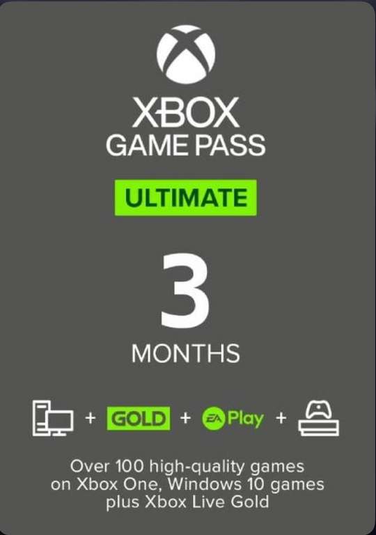Xbox Game Pass Ultimate 3 Months - (Turkish VPN Required)