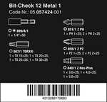 Wera Bit-Check 12 Metal 1 General Purpose bit set for drill/drivers, Metal jointing PZ,PH,Hex-Plus,TX 12 piece - £9.99 @ Amazon