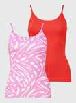Pink & Red Cami Tops 2 Pack now reduced plus Free Click and collect