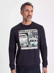 BLUE Navy VW VOLKSWAGEN CAMPER T1 TYPE 2 RETRO Graphic Sweatshirt (free C&C)
