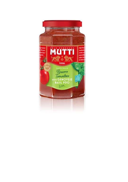 Mutti Pasta Sauce Rossoro Tomato With Genovese Basil Pdo, 400 g (Pack of 6) - Business Price